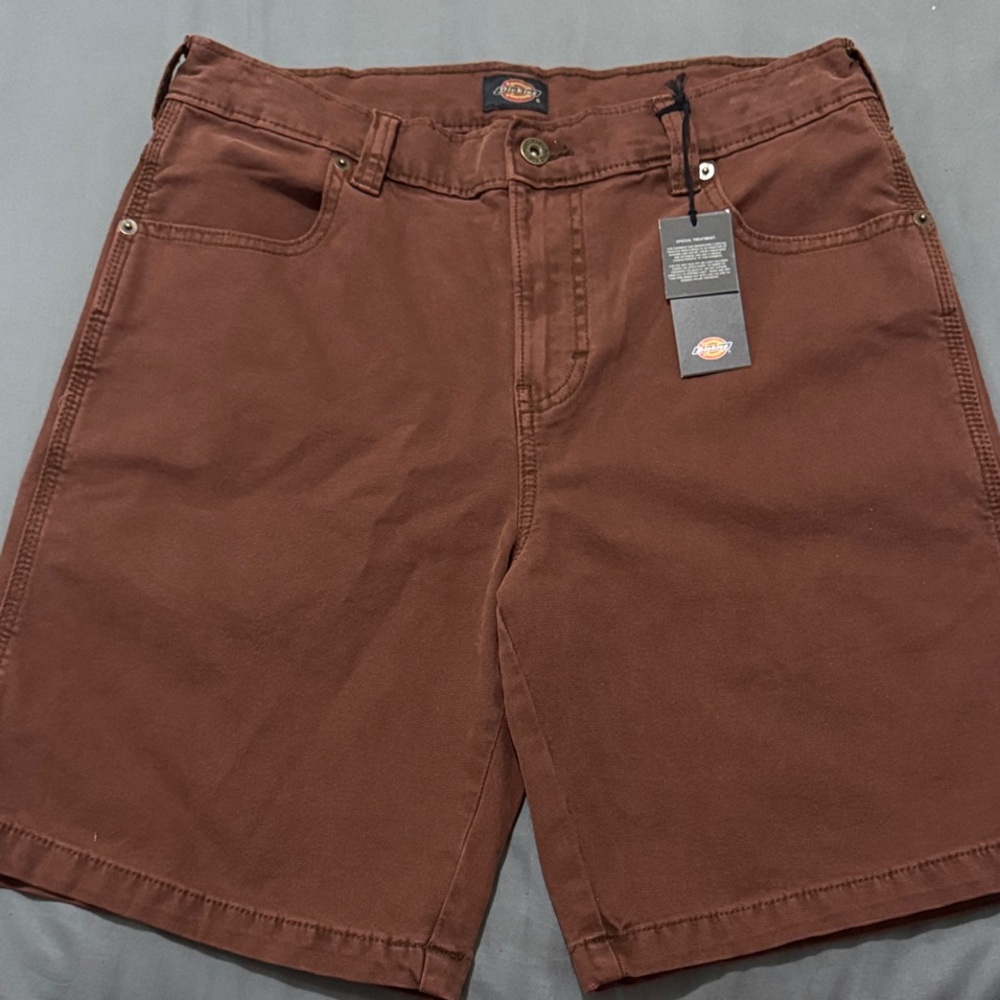 Dickies Men's Tan Flat Front Shorts